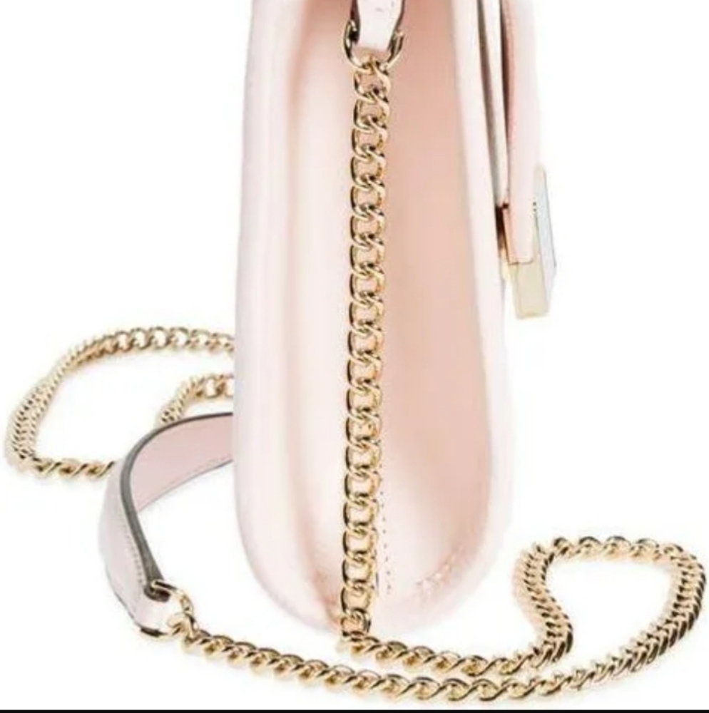 Kate Spade π₯ NWT π₯ Anna - Blush Pink Clutch with Gold Chain Crossbody Option - Picture 16 of 17